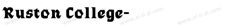 Ruston College字体转换